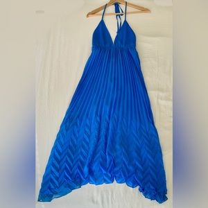 Alice + Olivia Pleated Halter Dress